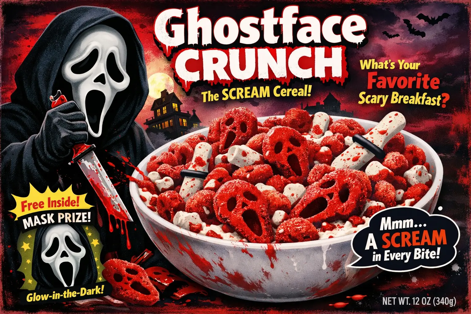 scream cereal box