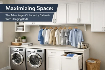 laundry cabinets with hanging rods
