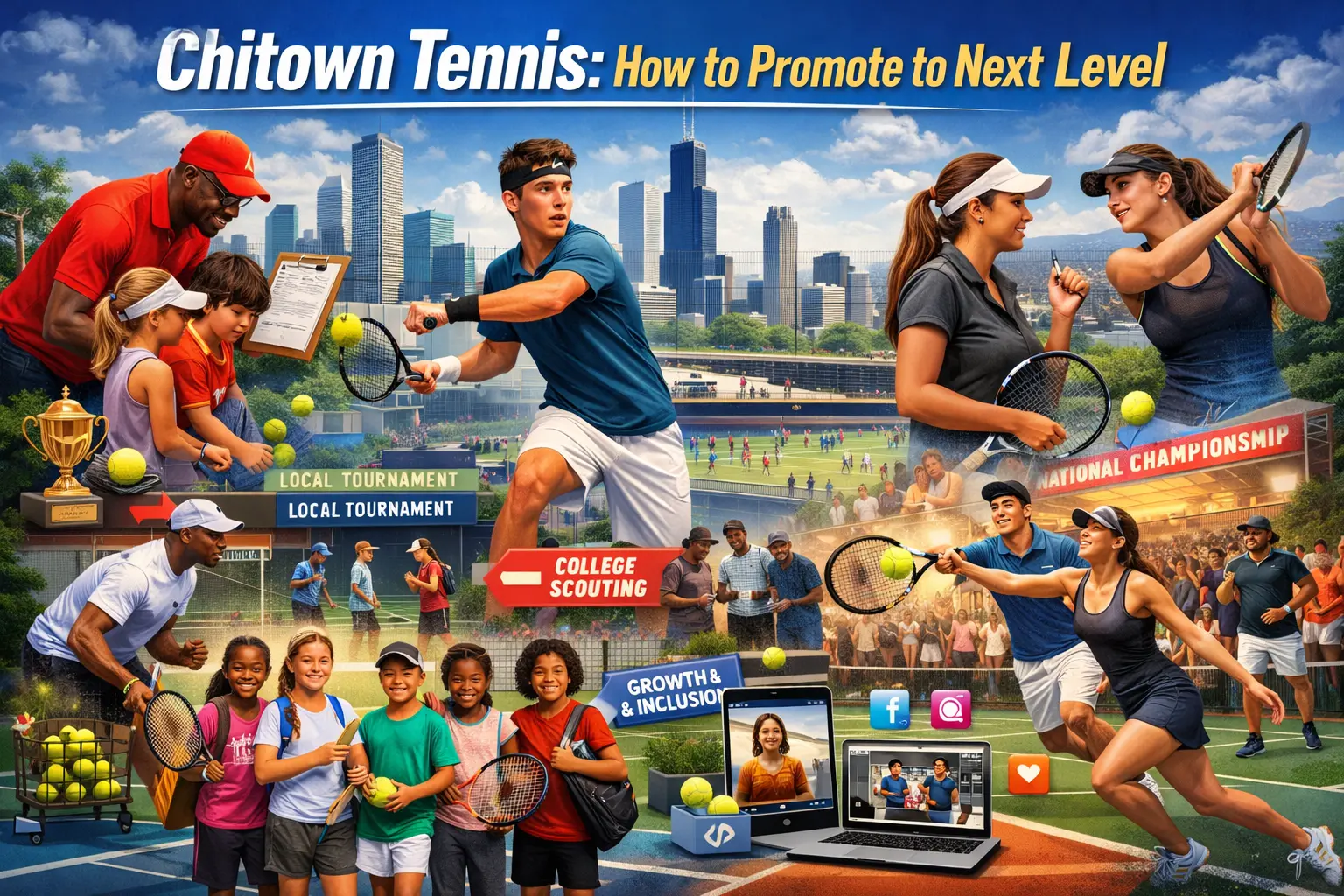 chitown tennis how to promote to next level​
